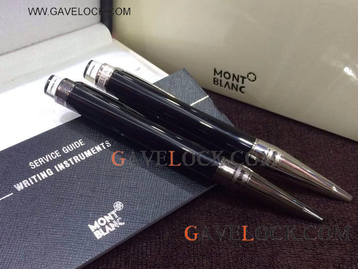 Replica Mont Blanc Ballpoint Starwalker Pen Black & Silver